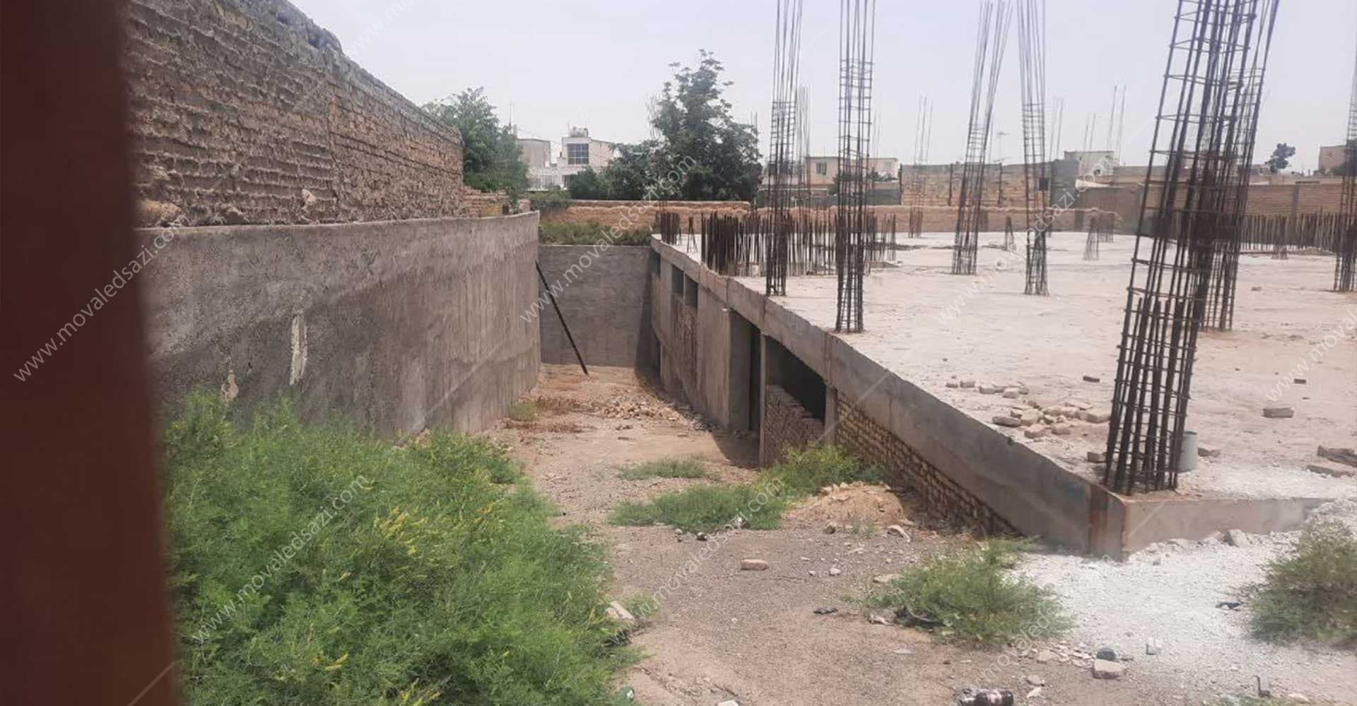 ساختمان در حال ساخت در کاشان شناسه 10872